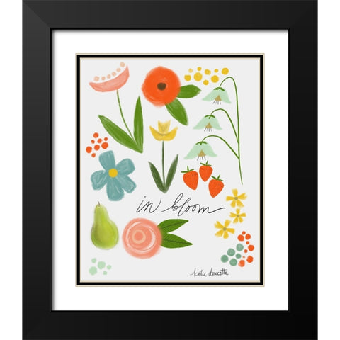 In Bloom Black Modern Wood Framed Art Print with Double Matting by Doucette, Katie