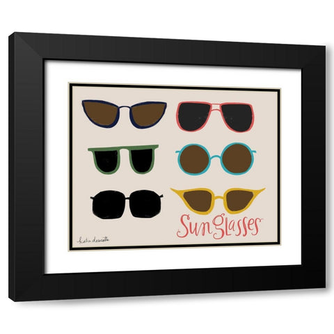 Sunglasses Black Modern Wood Framed Art Print with Double Matting by Doucette, Katie