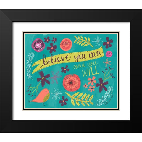 Believe You Can Black Modern Wood Framed Art Print with Double Matting by Doucette, Katie