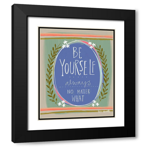 Be You Black Modern Wood Framed Art Print with Double Matting by Doucette, Katie