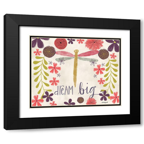 Dream Big Black Modern Wood Framed Art Print with Double Matting by Doucette, Katie