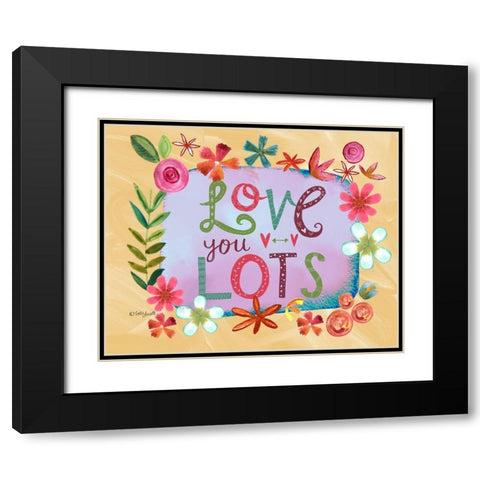 Love You Lots Black Modern Wood Framed Art Print with Double Matting by Doucette, Katie