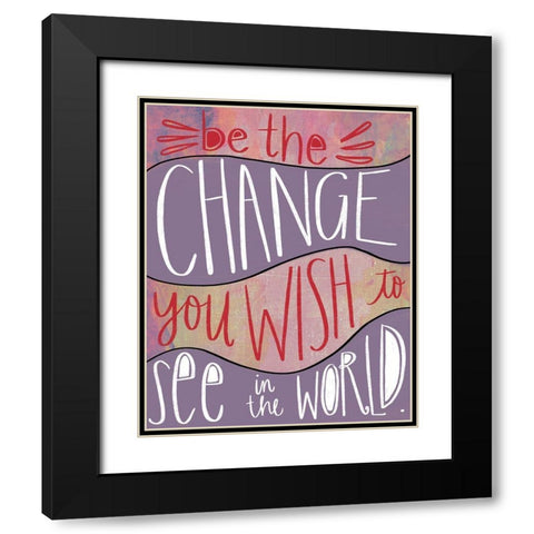 Change II Black Modern Wood Framed Art Print with Double Matting by Doucette, Katie