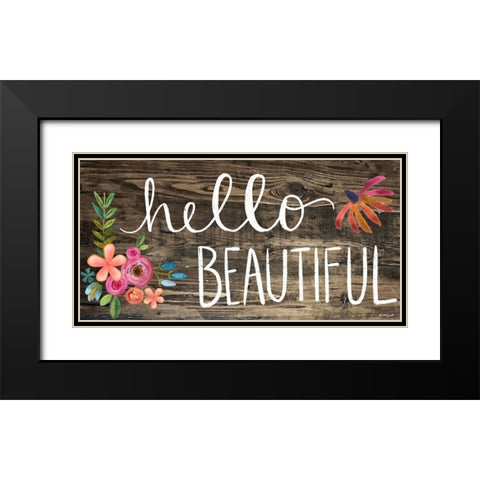 Hello Beautiful II Black Modern Wood Framed Art Print with Double Matting by Doucette, Katie