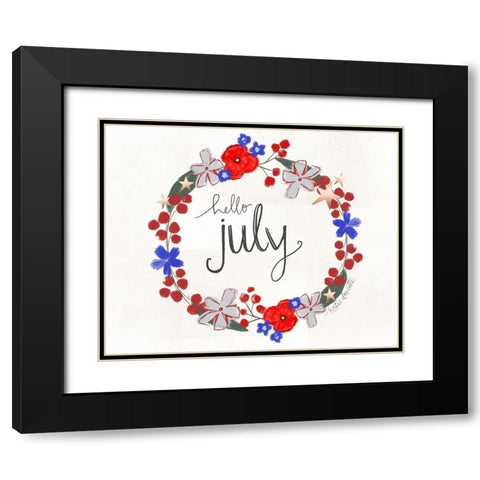 Hello July Black Modern Wood Framed Art Print with Double Matting by Doucette, Katie