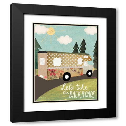 Backroads Black Modern Wood Framed Art Print with Double Matting by Doucette, Katie