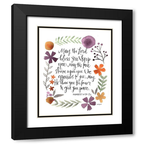 Numbers Prayer Black Modern Wood Framed Art Print with Double Matting by Doucette, Katie