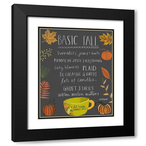Basic Fall Black Modern Wood Framed Art Print with Double Matting by Doucette, Katie