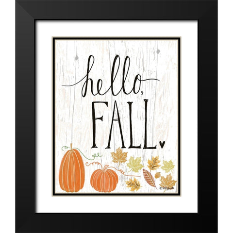 Hello Fall Black Modern Wood Framed Art Print with Double Matting by Doucette, Katie