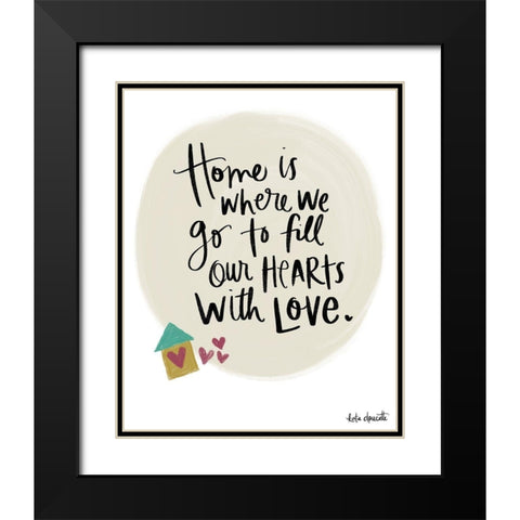 Home is Where We Go Black Modern Wood Framed Art Print with Double Matting by Doucette, Katie