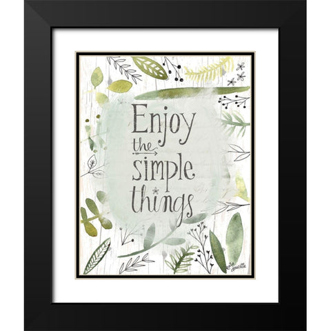 Simple Things II Black Modern Wood Framed Art Print with Double Matting by Doucette, Katie