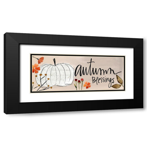 Autumn Blessings Black Modern Wood Framed Art Print with Double Matting by Doucette, Katie