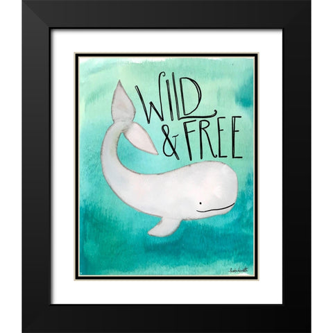 Wild Whale Black Modern Wood Framed Art Print with Double Matting by Doucette, Katie