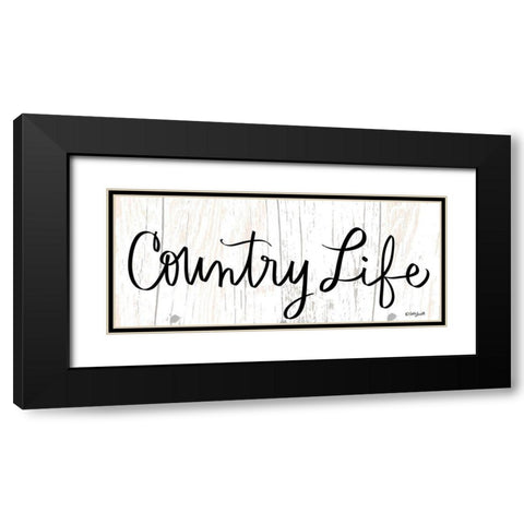 Country Life Black Modern Wood Framed Art Print with Double Matting by Doucette, Katie