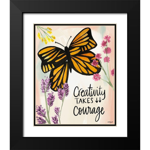 Creativity Takes Courage Black Modern Wood Framed Art Print with Double Matting by Doucette, Katie