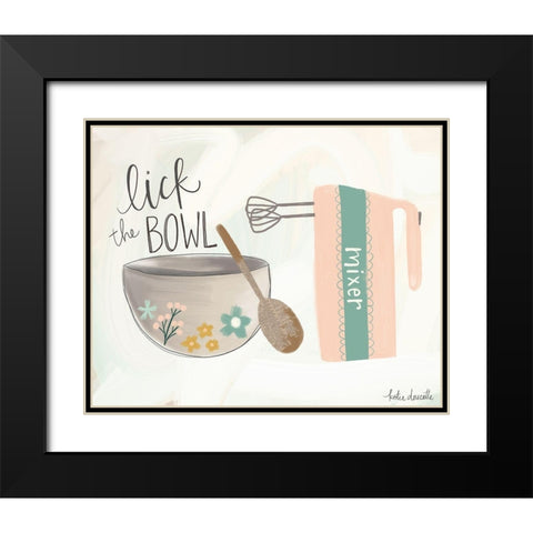 Lick the Bowl Black Modern Wood Framed Art Print with Double Matting by Doucette, Katie