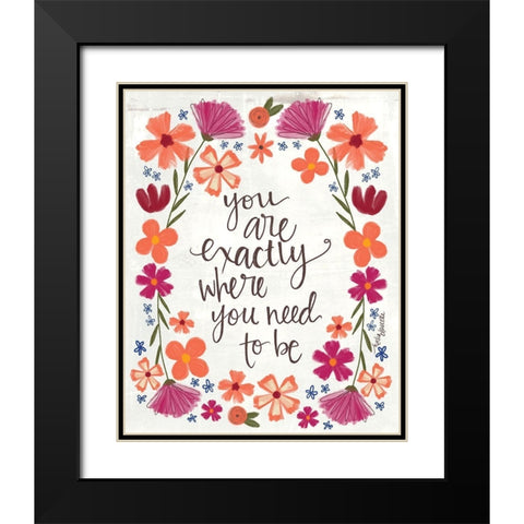 Where You Need to Be Black Modern Wood Framed Art Print with Double Matting by Doucette, Katie