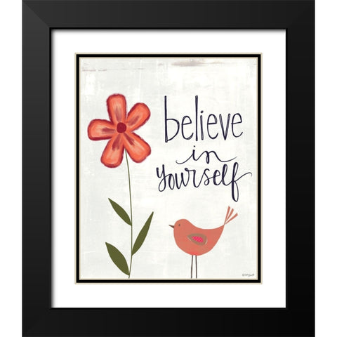Believe in Yourself Black Modern Wood Framed Art Print with Double Matting by Doucette, Katie