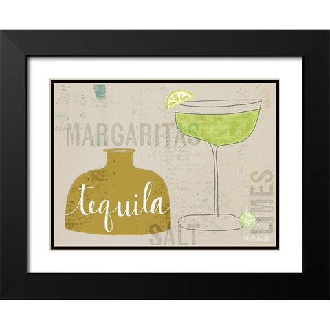 Margaritas Black Modern Wood Framed Art Print with Double Matting by Doucette, Katie