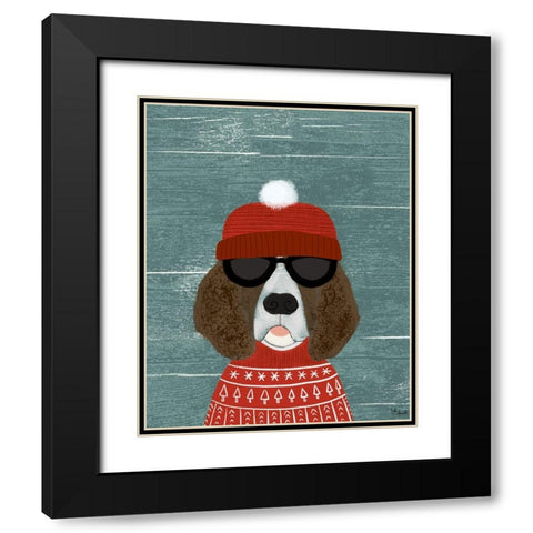 Spaniel Black Modern Wood Framed Art Print with Double Matting by Doucette, Katie