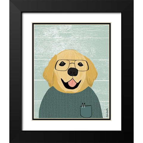 Retriever Black Modern Wood Framed Art Print with Double Matting by Doucette, Katie