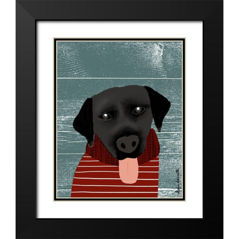 Lab Black Modern Wood Framed Art Print with Double Matting by Doucette, Katie