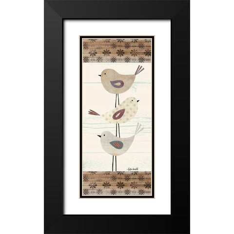 Three Birds Black Modern Wood Framed Art Print with Double Matting by Doucette, Katie