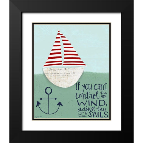 Adjust the Sails Black Modern Wood Framed Art Print with Double Matting by Doucette, Katie
