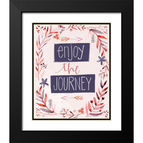 Enjoy the Journey Black Modern Wood Framed Art Print with Double Matting by Doucette, Katie