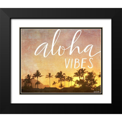 Aloha Vibes in White Black Modern Wood Framed Art Print with Double Matting by Doucette, Katie