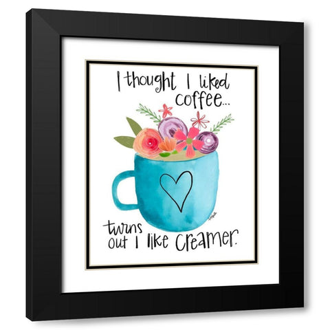 Coffee Creamer Black Modern Wood Framed Art Print with Double Matting by Doucette, Katie