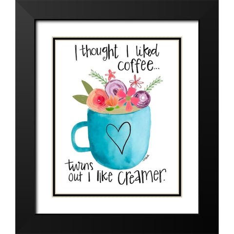 Coffee Creamer Black Modern Wood Framed Art Print with Double Matting by Doucette, Katie