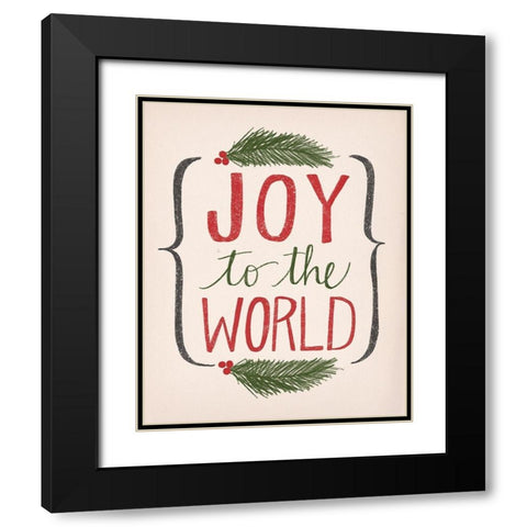 Joy to the World Black Modern Wood Framed Art Print with Double Matting by Doucette, Katie