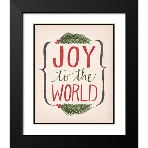 Joy to the World Black Modern Wood Framed Art Print with Double Matting by Doucette, Katie