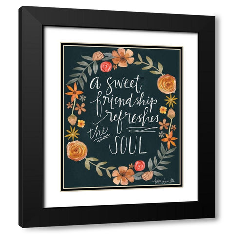 Sweet Friendship Black Modern Wood Framed Art Print with Double Matting by Doucette, Katie