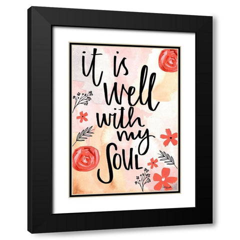 It Is Well With My Soul Black Modern Wood Framed Art Print with Double Matting by Doucette, Katie