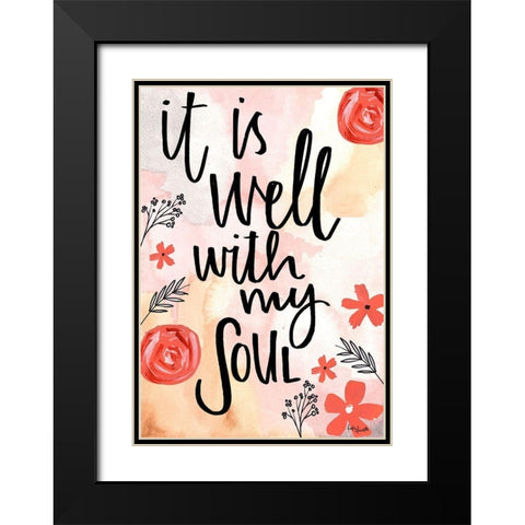 It Is Well With My Soul Black Modern Wood Framed Art Print with Double Matting by Doucette, Katie
