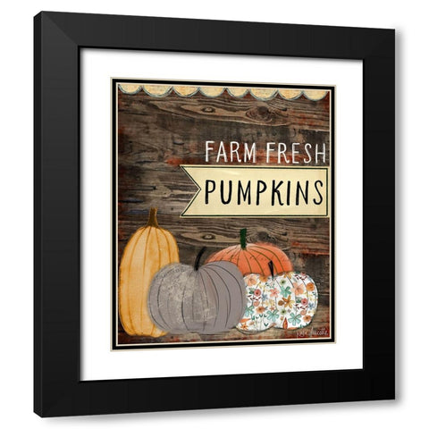 Farm Fresh Pumpkins Black Modern Wood Framed Art Print with Double Matting by Doucette, Katie