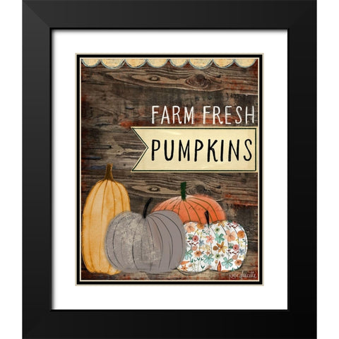Farm Fresh Pumpkins Black Modern Wood Framed Art Print with Double Matting by Doucette, Katie