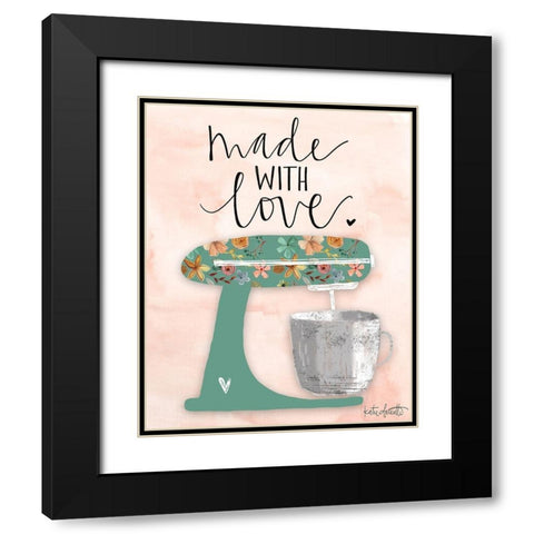 Made with Love Black Modern Wood Framed Art Print with Double Matting by Doucette, Katie