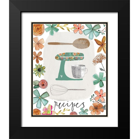 Recipes Black Modern Wood Framed Art Print with Double Matting by Doucette, Katie