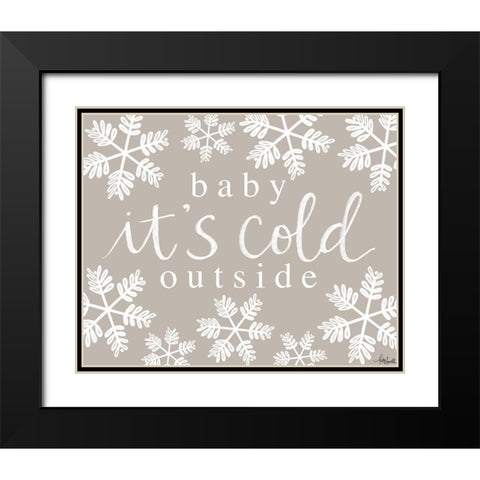 Baby, Its Cold Outside Black Modern Wood Framed Art Print with Double Matting by Doucette, Katie