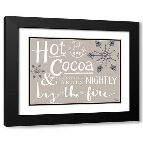 Hot Cocoa Black Modern Wood Framed Art Print with Double Matting by Doucette, Katie