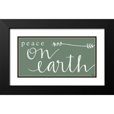 Peace on Earth Black Modern Wood Framed Art Print with Double Matting by Doucette, Katie