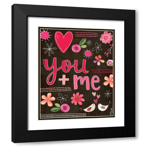 You + Me Black Modern Wood Framed Art Print with Double Matting by Doucette, Katie