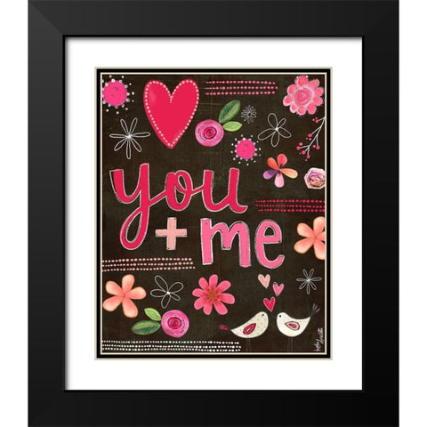 You + Me Black Modern Wood Framed Art Print with Double Matting by Doucette, Katie