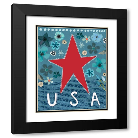 USA Black Modern Wood Framed Art Print with Double Matting by Doucette, Katie