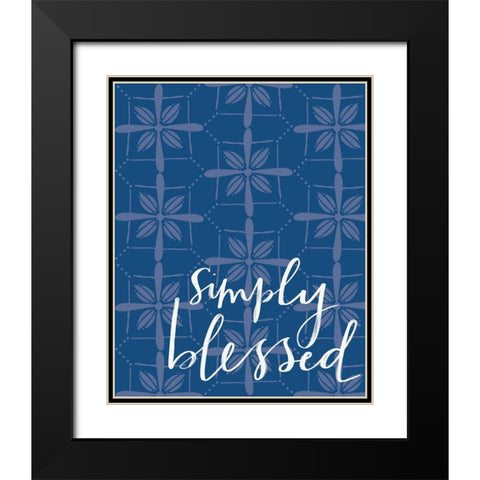 Simply Blessed Black Modern Wood Framed Art Print with Double Matting by Doucette, Katie