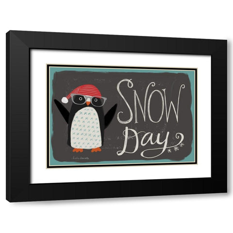 Snow Day Black Modern Wood Framed Art Print with Double Matting by Doucette, Katie