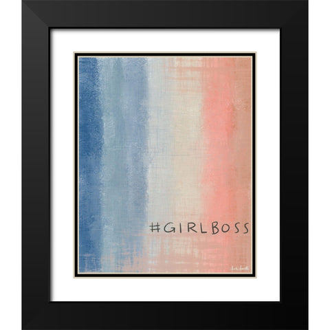 #girlboss Black Modern Wood Framed Art Print with Double Matting by Doucette, Katie